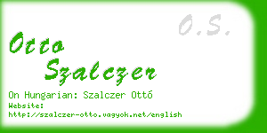 otto szalczer business card