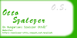 otto szalczer business card